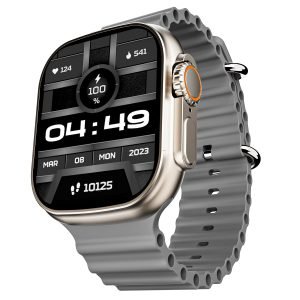 boAt Wave Elevate Smart Watch w/ 1.96" (4.9 cm) Display, BT Calling, Functional Crown, AI Voice Assistant,IP67(Deep Grey)