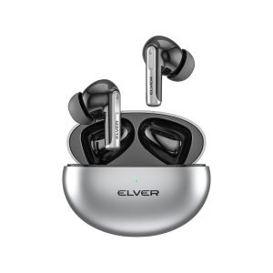 Elver Buds X - Dual ANC+ENC, Dynamic Drivers, 50+HRS Playback, Type-C Fast Charging (Metallic)