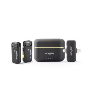 Digitek® (DWM-103 Wireless Microphone System with ANC Noise Reduction & 8Hrs Battery Life,Android & iOS Devices