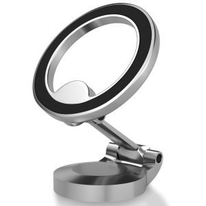 360° Rotatable Magnetic Mobile Phone Holder & Universal Portable Stand : Premium Accessories for Car, Silver
