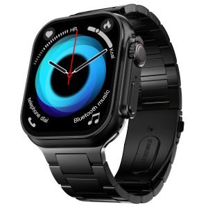 Fire-Boltt Dapper’s 54.61 mm (2.15 inch) IPS Big Screen, GPS Tracking, Compass, (Black Chain)