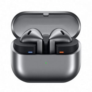 Samsung Galaxy Buds 3 (Silver) with Galaxy AI Powered Real-time Interpreter | 24-bit Hi-Fi Audio | Up to 36H Battery