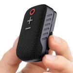 Portronics Talk Three Wearable Bluetooth Speaker with Mic, Magnetic/Spring Clip-On, Upto 10Hours Playtime