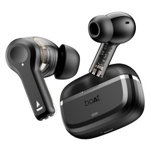 boAt Nirvana Space Truly Wireless in-Ear Earbuds w/ 360º Spatial Audio, ANC Up to 32dB, 100hrs Playback, Cosmic Black