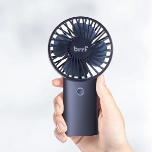 brrf Mini Thunder Handheld Fan (Upto 18 Hours Running) Rechargeable, Blue