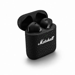 Marshall Minor III Wireless Earbuds with 25 Hours of Playtime, Bluetooth 5.2, Wireless Charging- Black
